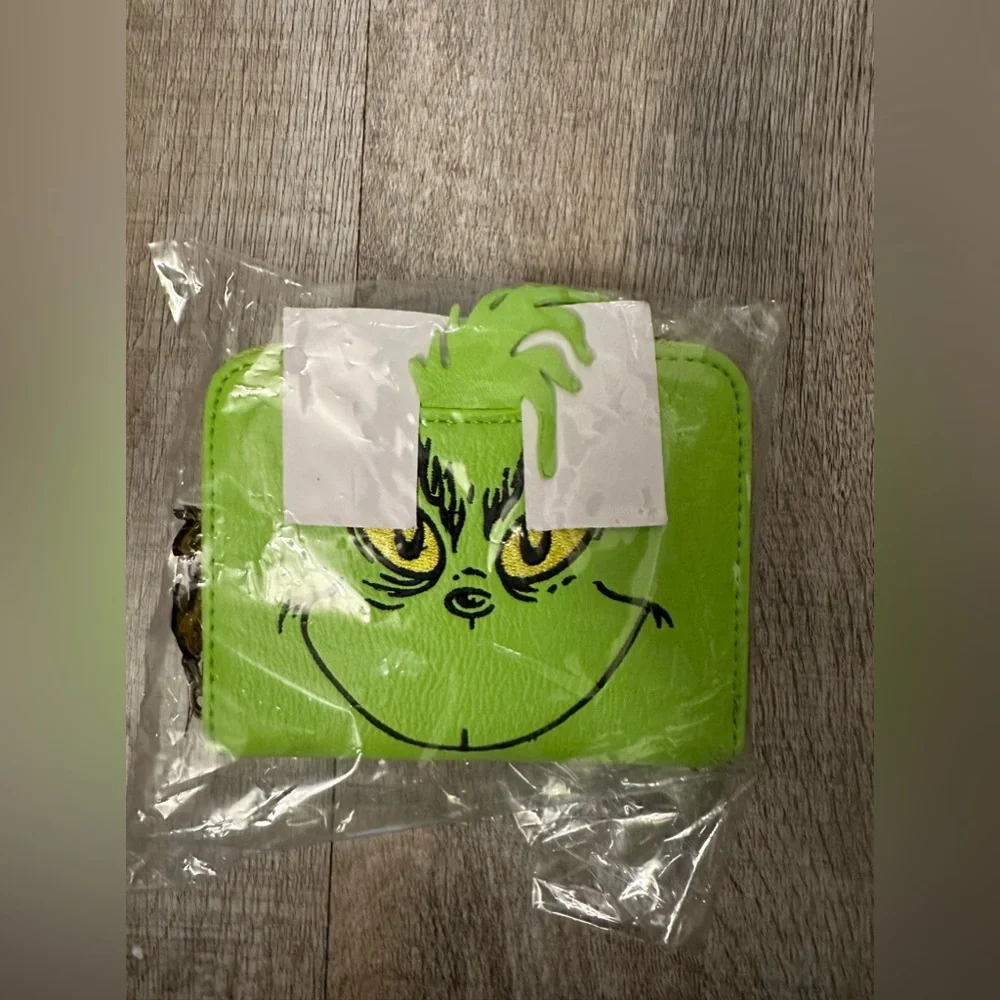 Loungefly Dr. Seuss the Grinch Faux Leather Mini Backpack and Wallet Set - Picture 12 of 12